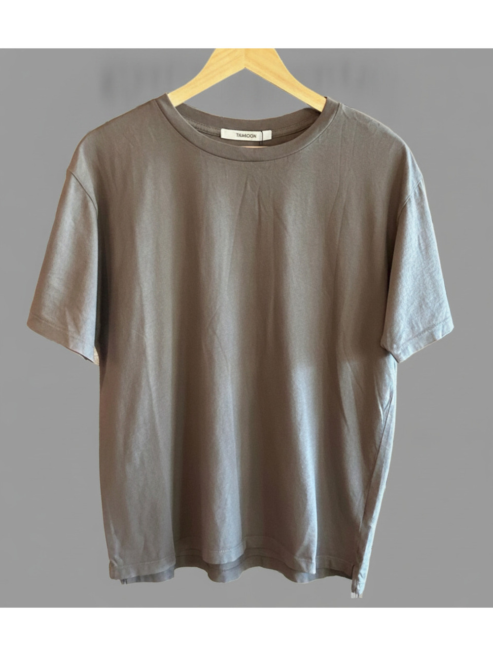 NWT Thakoon Classic T-Shirt Taupe Grey Crew Neck Short Sleeve Top Minimalist